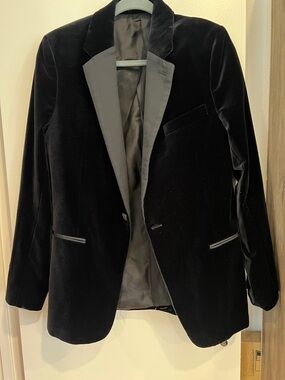 Theory Black Velvet Blazer Sport Coat
